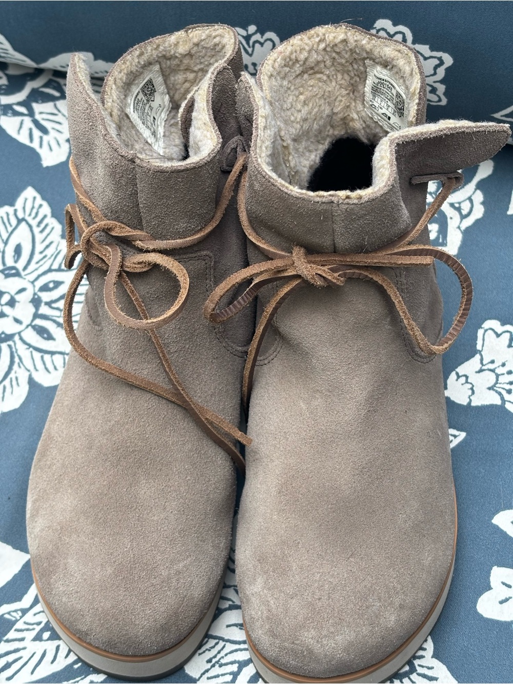 Merrell Juno Bluff Polar Waterproof Boots Suede Boulder Gray NWOT 8.5 - Picture 10 of 12